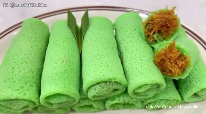 Resep Dadar Gulung Isi Kelapa yang Gampang dan Enak, Cantik Berpori Anti Gagal