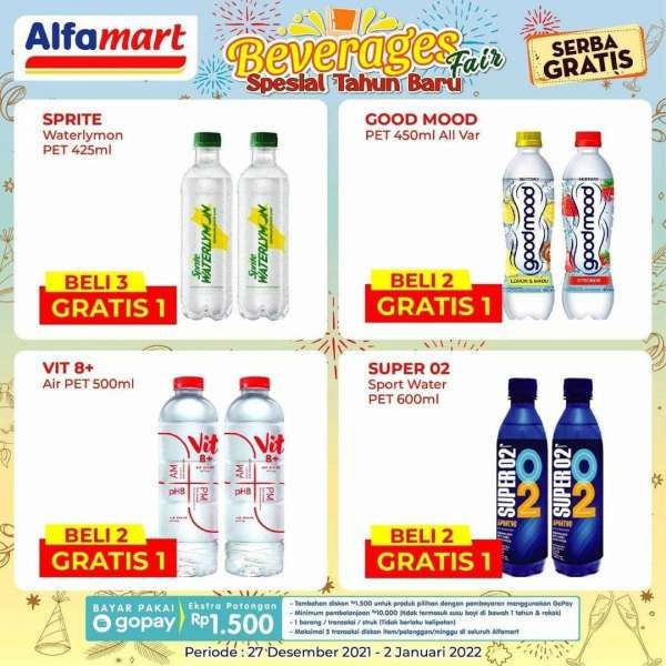 Promo Alfamart Serba Gratis Spesial Tahun Baru Periode hingga 2 Januari 2022