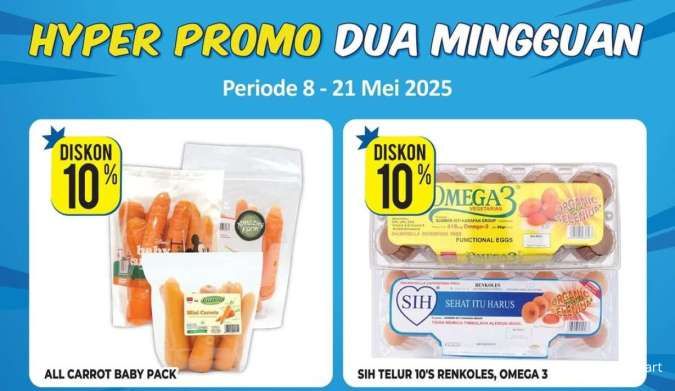 Promo Hypermart Dua Mingguan 8-21 Mei 2025, Telur Omega-Tofu Diskon 10%