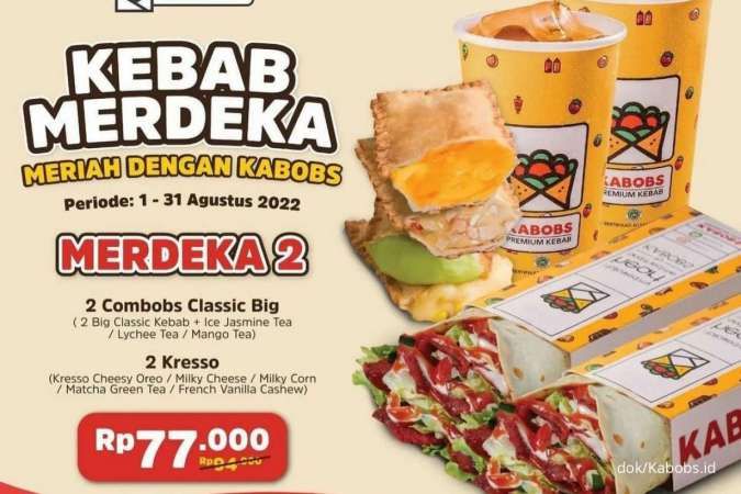 Promo Kabobs Agustus 2022, Paket Kebab Merdeka Jumbo Seharga Rp 77.000