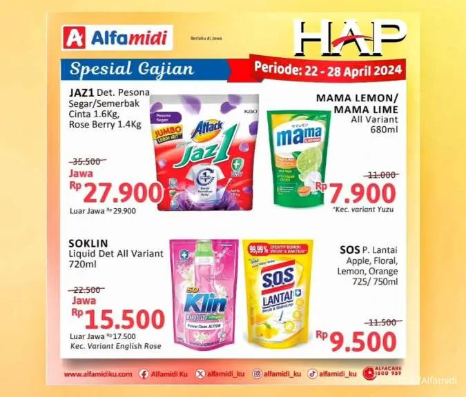 Promo Alfamidi Hemat Satu Pekan Spesial Gajian Periode 22-28 April 2024