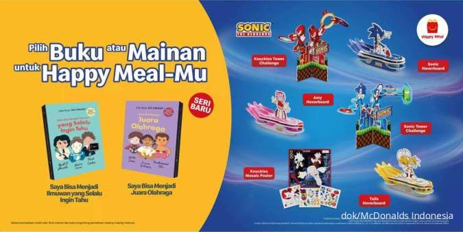 McDonalds Promo Happy Meal McD Terbaru Seri Sonic The Hedgehog 1-28 Maret 2024