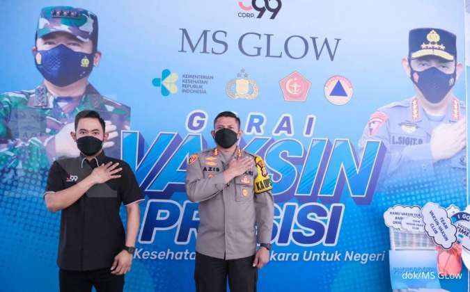 MS Glow gandeng Polres Jakarta Selatan gelar vaksin dan sembako gratis