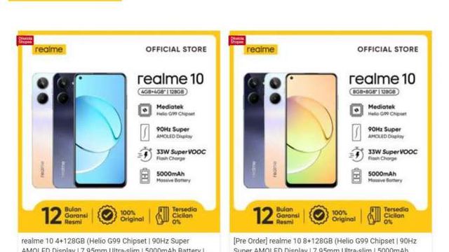 hp realme 10 a