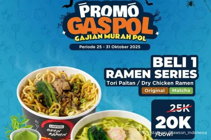 Promo Gaspol Lawson sampai 31 Oktober, Perpaduan Menu Ramen & Matcha Cuma Rp 20.000