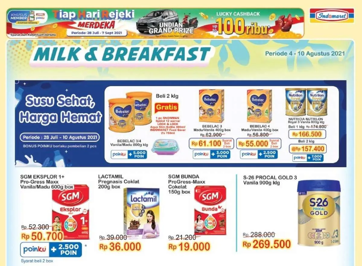 Promo Indomaret mingguan terbaru 5 Agustus 2021, sehari sebelum JSM!