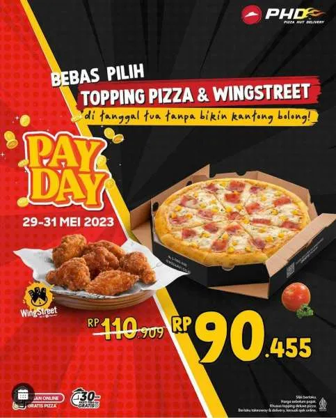 Promo Pizza Hut Delivery Payday edisi 29-31 Mei 2023