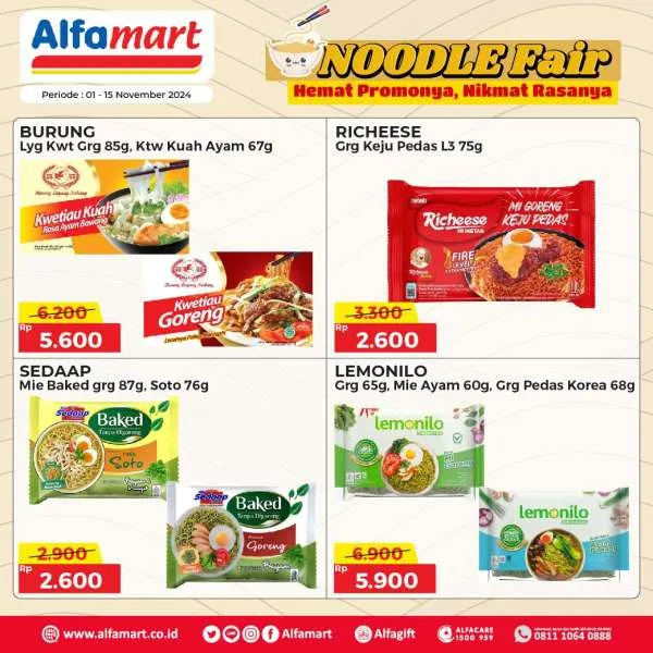 Promo Alfamart Noodle Fair Periode 1-15 November 2024