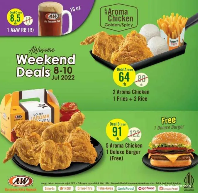 Promo AW Restoran Spesial Libur Idul Adha 8-10 Juli 2022