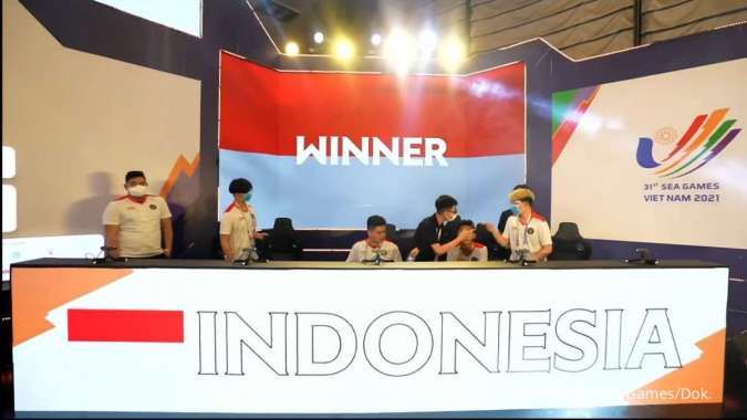 Timnas Indonesia cabor esports MLBB SEA Games Vietnam 2021 berhasil melaju ke Grand Final setelah me