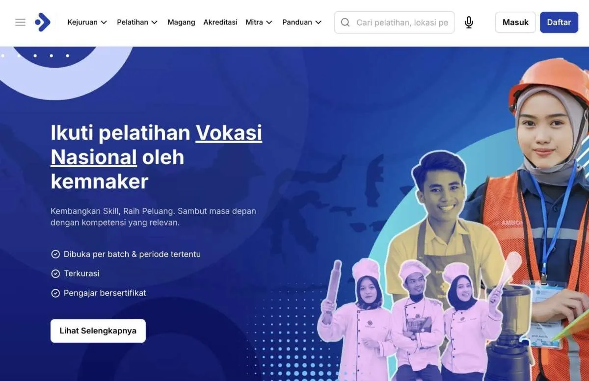 Lowongan Pelatihan Vokasi Kemnaker 2026 Batch 2 Dibuka, Simak Syarat dan Cara Daftar
