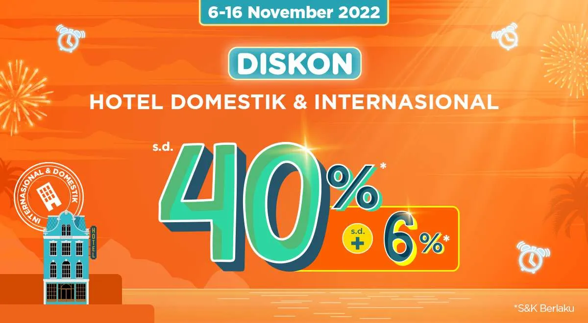 Promo PegiPegi Time 11.11 Ada Diskon Hotel Domestik & Internasional 40%+6%