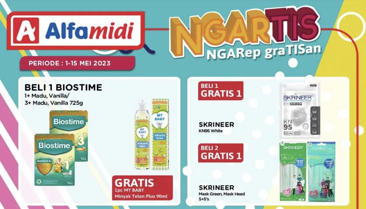 Promo Alfamidi Ngartis 1-15 Mei 2023, Body Wash hingga Susu Anak Beli 1 Gratis 1
