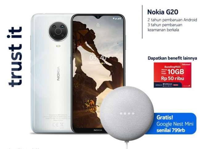 Resmi hadir di Indonesia, ini spesifikasi dan harga HP Nokia G20.