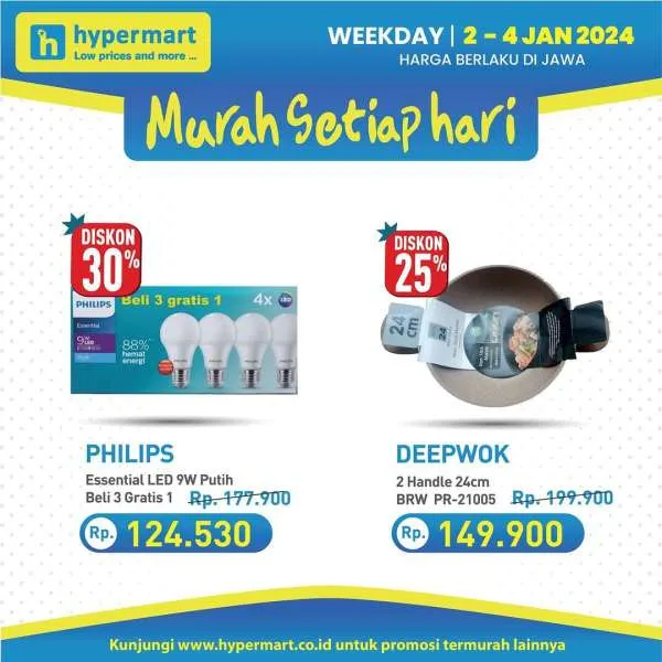 Promo Hypermart Hyper Diskon Weekday Periode 2-4 Januari 2023