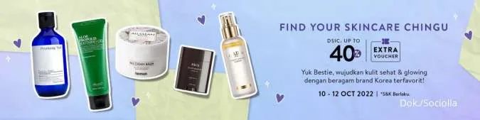 Promo Sociolla Edisi Skincare Korea Diskon s/d 40%