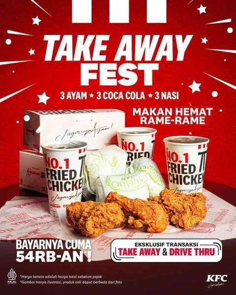 Promo KFC Take Away Fest Juli 2023, Makan Hemat Rame-Rame Hanya Rp 54.000-an