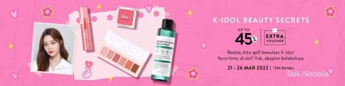Promo Skincare Korea Diskon Hingga 45% di Sociolla, Berlaku Sampai 26 Maret 2022