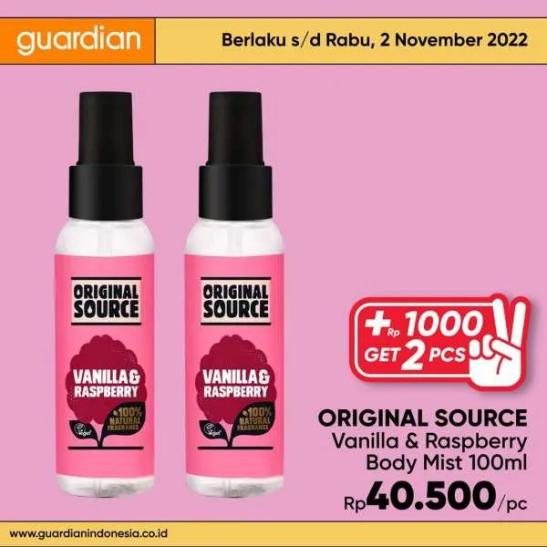 Promo Guardian +1000 Get 2 Pcs Periode 27 Oktober-2 November 2022