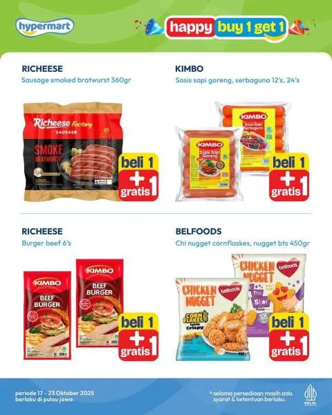 Promo Hypermart Buy 1 Get 1 Periode 17-23 Oktober 2025