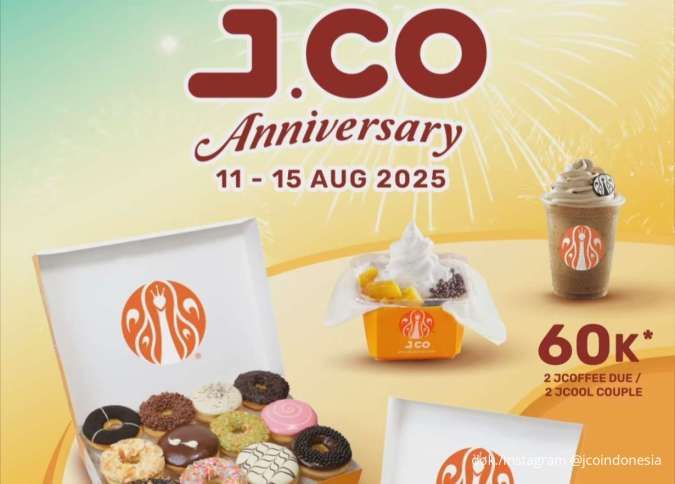 Siap-Siap! Promo JCO Anniversary ke-20 11-15 Agustus, Ragam Paket Spesial Harga Hemat