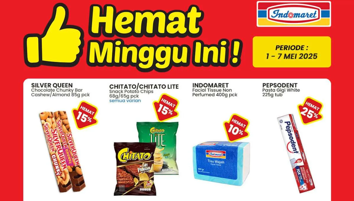 Promo Indomaret Weekend 2-4 Mei 2025, SilverQueen dan Pepsodent Hemat Minggu Ini