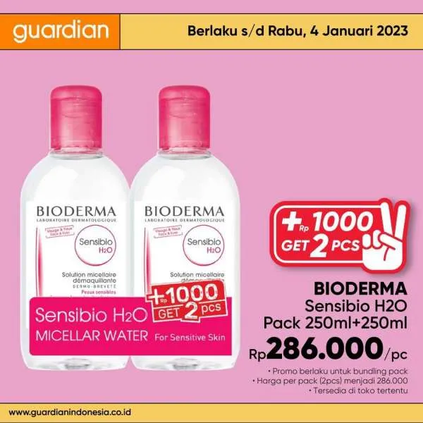 Promo Guardian +1000 Get 2 Pcs Periode 29 Desember 2022-4 Januari 2023