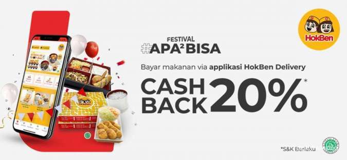 Promo Hokben September 2021, Cashback 20% Pakai LinkAja Minimun Transaksi Rp 10.000