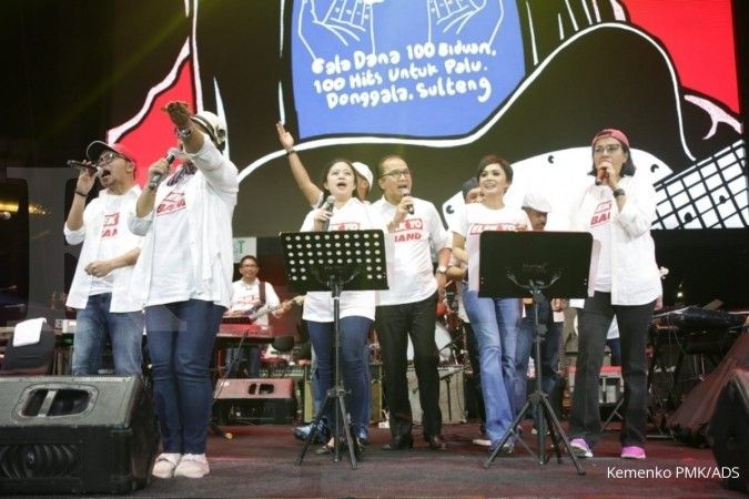 Bersama Elek Yo Band, Menko Puan Tampil di Konser Untuk Palu dan Donggala