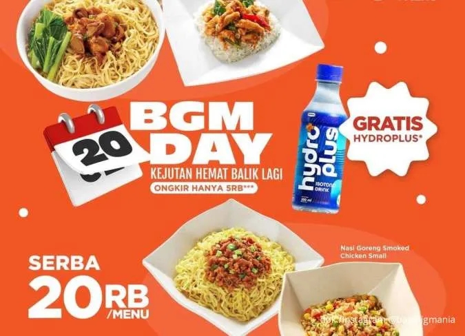 Promo BGM Day Bakmi GM 17-19 November, Nikmati Bakmi Favorit Mulai Rp 20.000 Saja