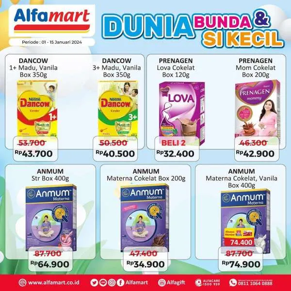 Promo Alfamart Dunia Bunda & Si Kecil Periode 1-15 Januari 2024