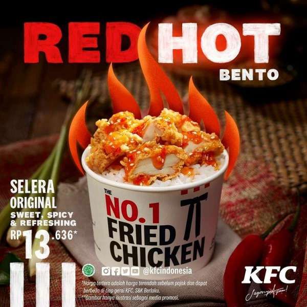 Promo KFC Red Hot Bento Terbaru