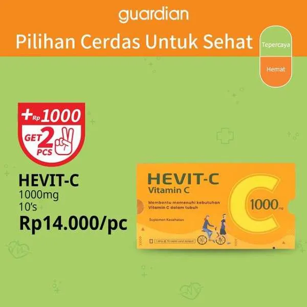 Promo Guardian +1000 Get 2 Pcs Periode s/d 19 Juli 2023