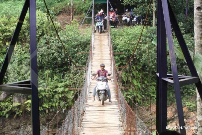 Tingkatkan konektivitas di desa, Kementerian PUPR bangun 66 Jembatan Gantung di 2021