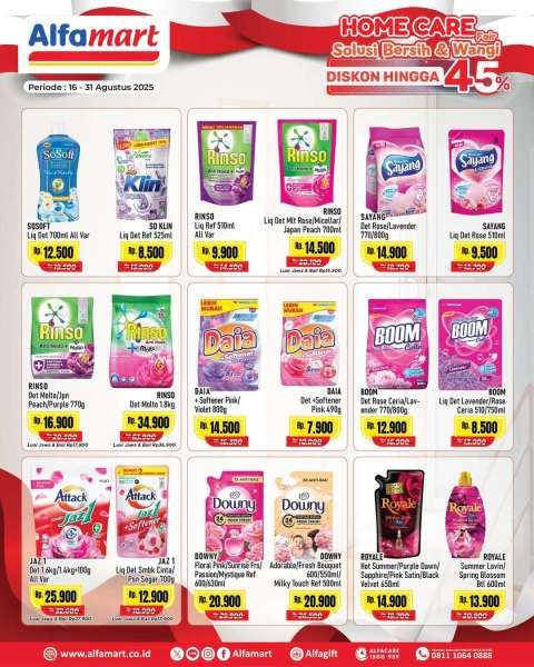 Promo Deterjen di Alfamart 16-31 Agustus 2025