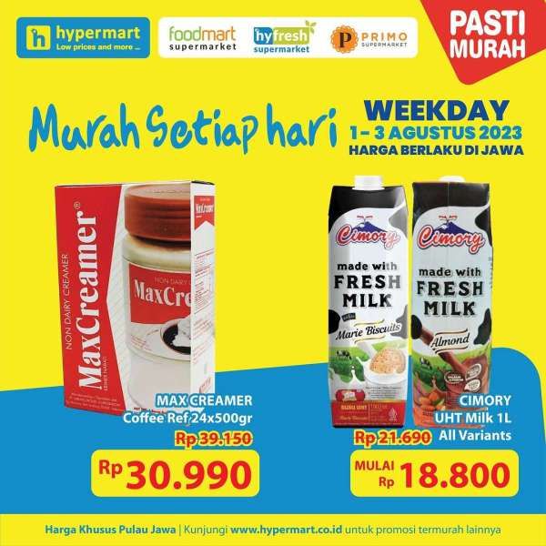 Katalog Harga Promo Hypermart Weekday 1-3 Agustus 2023