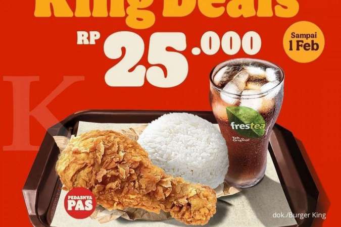 Promo Burger King Imlek, Paket King Deals Hanya Rp 25.000 Saja 