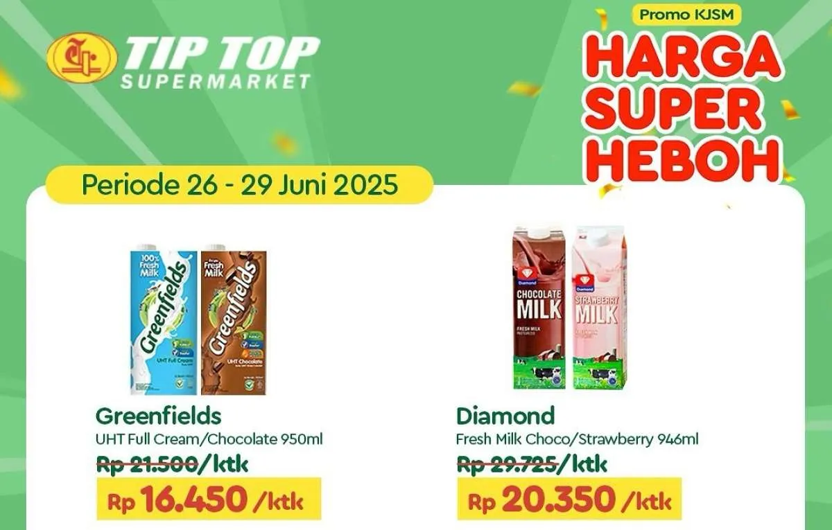 Promo JSM Tip Top Terbaru Juni 2025, Promo Susu UHT Harga Spesial Berakhir Besok