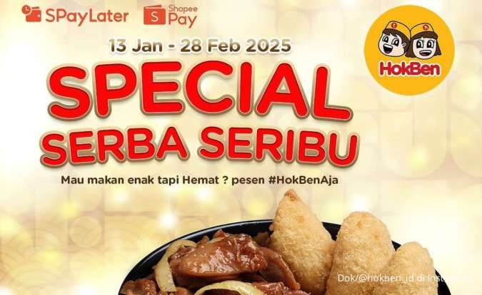 Promo HokBen Hari Ini 13 Januari 2025 dengan ShopeePay, Harga Spesial Hanya Rp 1.000