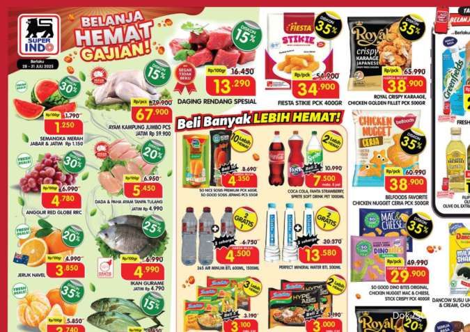 Promo Superindo Weekday 28-31 Juli 2025, Chicken Nugget & Jeruk Mandarin Diskon 35%