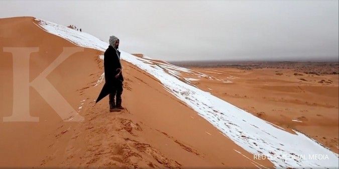 Salju ketiga di Gurun Sahara dalam 40 tahun 