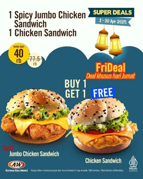 Promo A&W FriDeal April