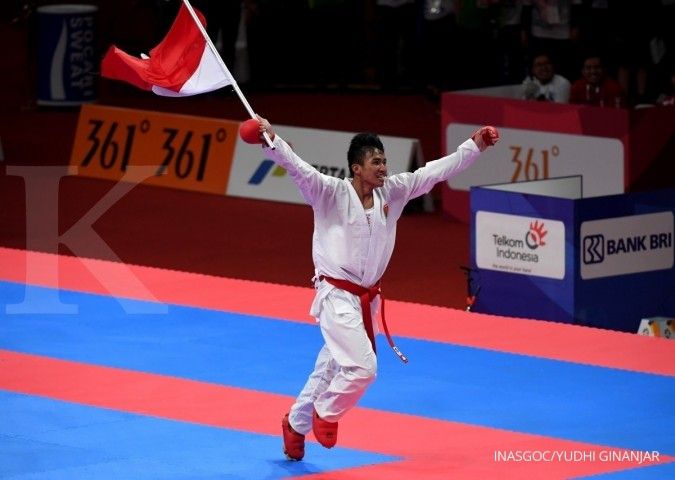 Karate sabet medali emas dari nomor kumite