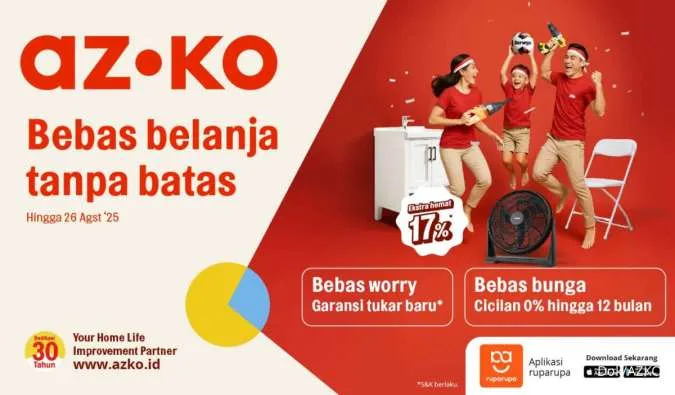 Promo Azko Bebas Belanja Tanpa Batas Sambut Hari Kemerdekaan, Ini Tawaran Menariknya