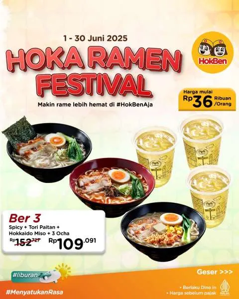 Promo HokBen Hoka Ramen Festival Bertiga