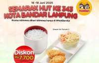 Promo HokBen HUT Bandar Lampung 16-18 Juni 2025, Dapatkan Diskon Rp 7.700
