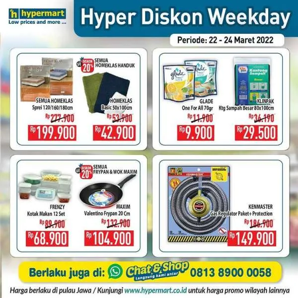 Promo Hypermart Hyper Diskon Weekday 22-24 Maret 2022