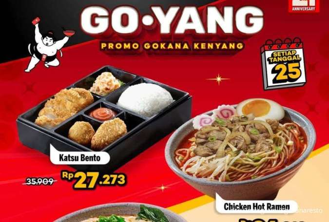 Spesial 25 November, Bento atau Ramen Diskon 25% Pakai Promo Gokana Kenyang
