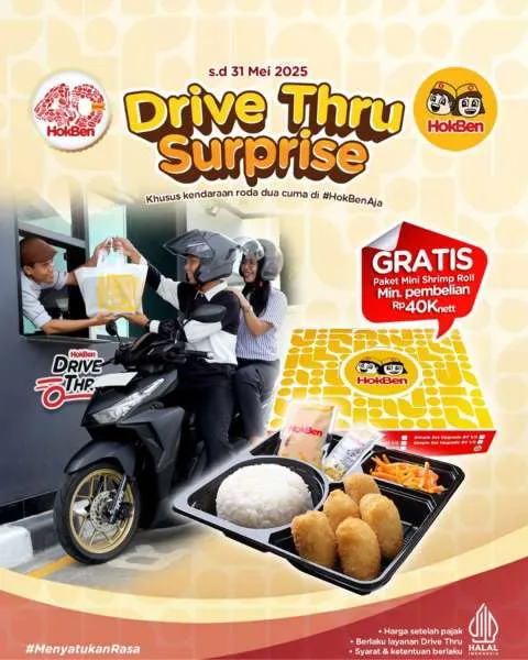 Promo Hokben Drive Thru Surprise Roda Dua