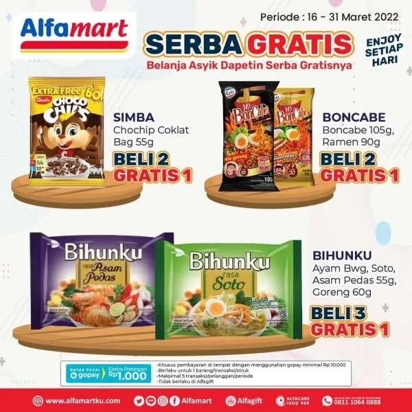 Promo Alfamart Serba Gratis Periode 16-31 Maret 2022